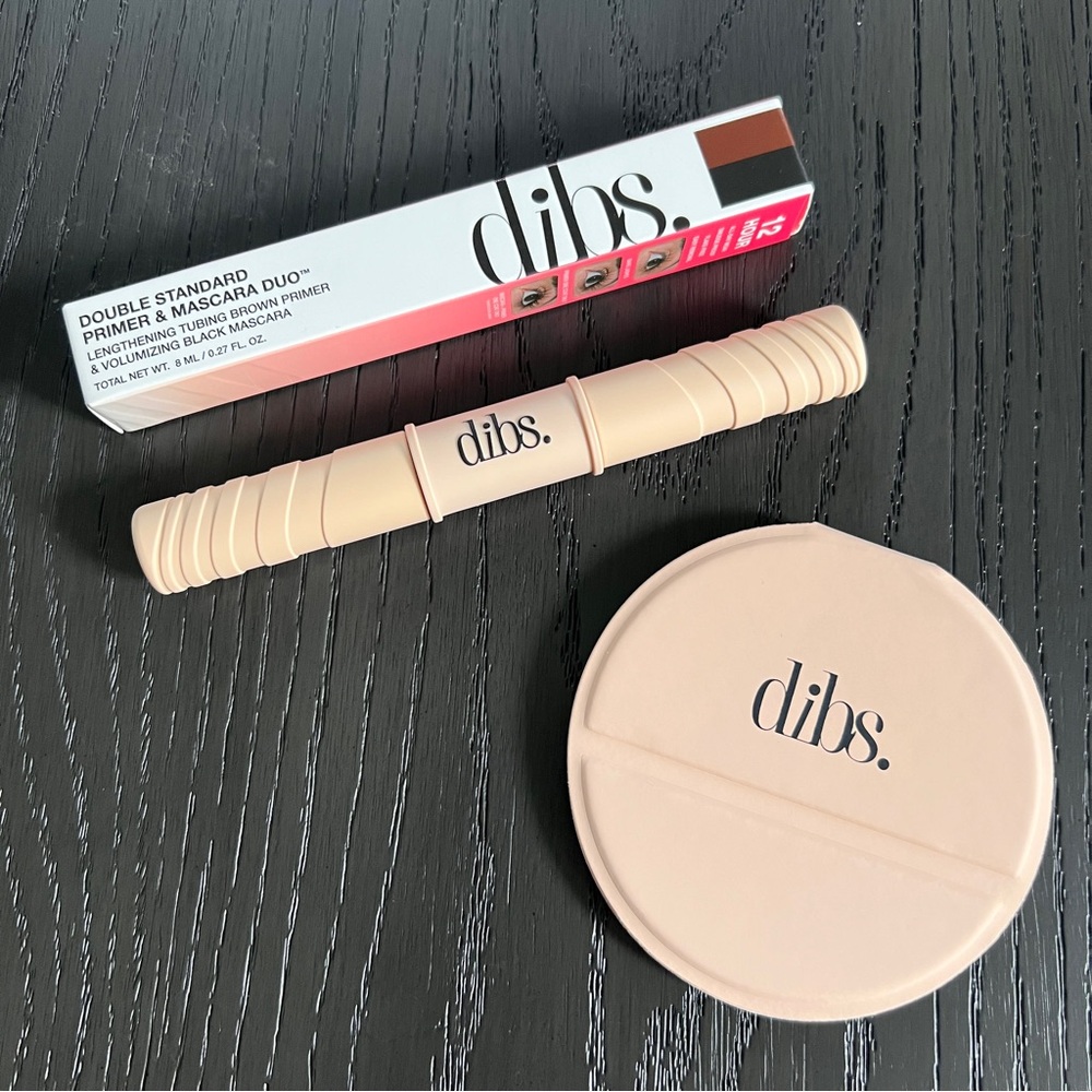 NEW DIBS Beauty Double Standard Mascara & Primer Duo + Compact Mirror Bundle